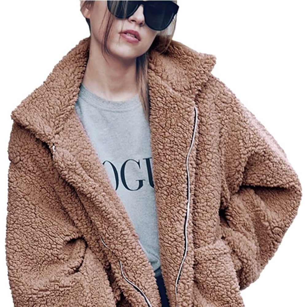 Cream Zip Up Sherpa